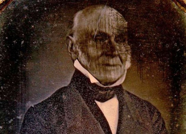 John Quincy Adams, o primeiro presidente americano a ser fotografado, em 1843