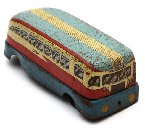 Brinquedo antigo - Ônibus em lata Anos 50