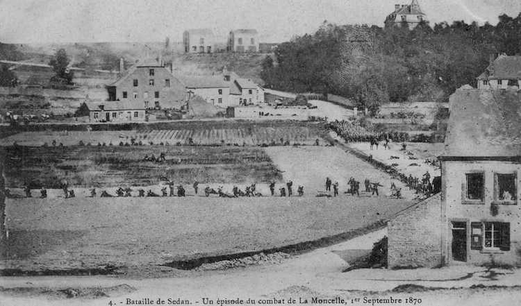 Registro da Batalha de Sedan. A Batalha de Sedan foi um conflito travado em 1 de setembro de 1870, próximo à cidade francesa de Sedan, durante a Guerra franco-prussiana